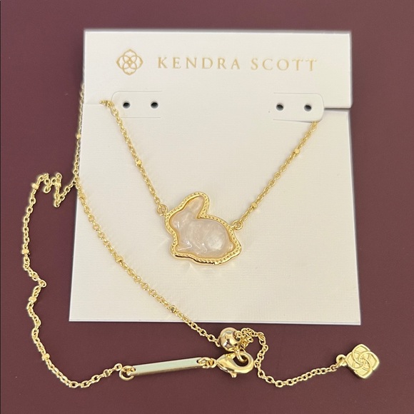 Kendra Scott Jewelry - Kendra Scott Gold Necklace with mother of pearl Bunny Pendant